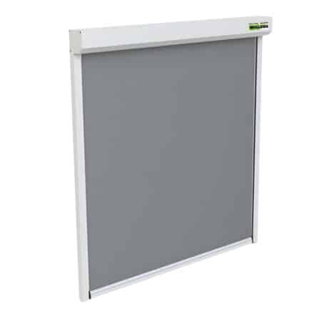 Op de foto is een voorbeeld van screen zonwering te zien